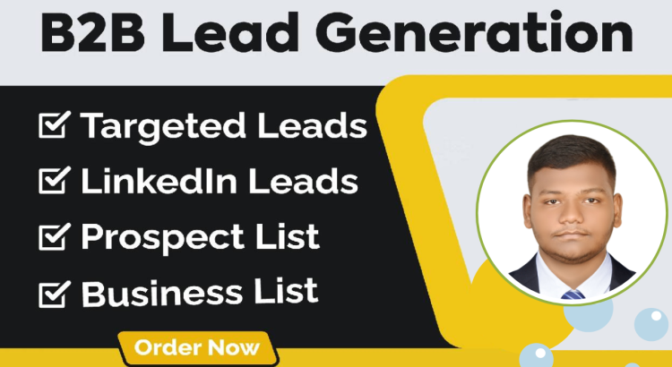 I offer B2B lead generation, LinkedIn lead sourcing, and email list building services.