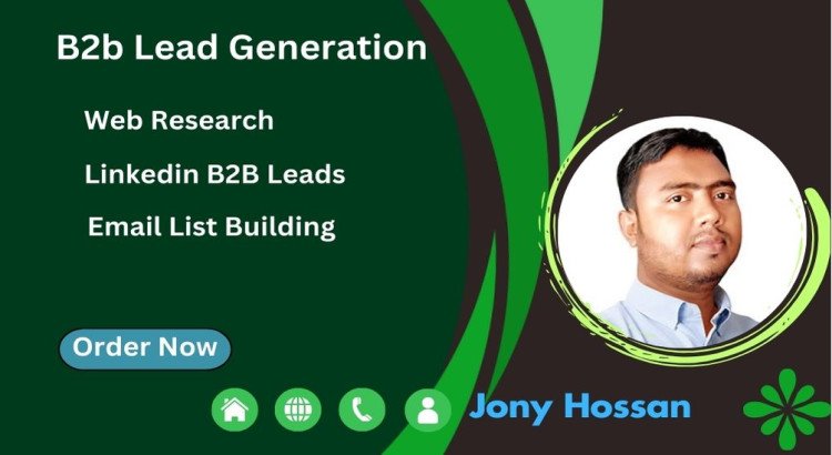 I offer B2B lead generation, prospect list building, and email list creation for any industry.