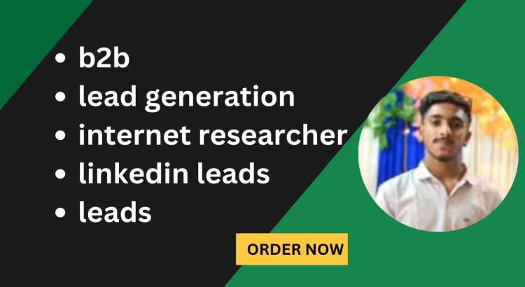 I will help you by providing b2b lead generation, LinkedIn leads  prospect list only for $2 hours.