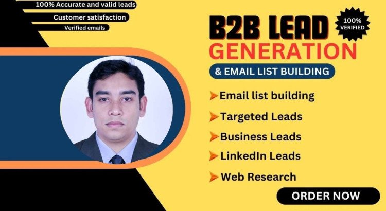 I will do b2b targeted lead generation, linkedin leads for you