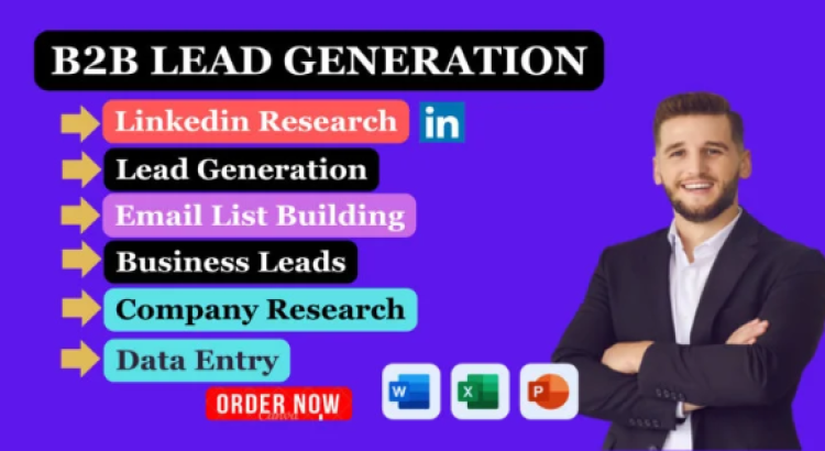I will help you by providing b2b lead generation only for $2 hours.