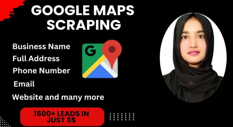 I will do google map scraping, b2b lead generation, business leads.