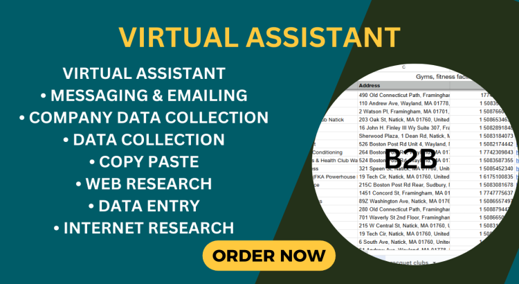 I will help you by providing List Building and Web Research solutions only for $2 hours