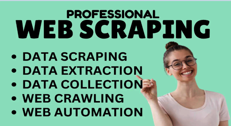 I will do web scraping webcrawler, premium data extraction, top rated data mining entry