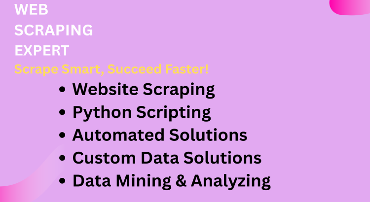I will do expert Python web scraping and data mining