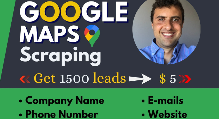 I will scrape google maps data for business leads with emails