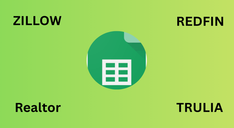 I will scrape real estate data from Zillow, Realtor, Trulia, and Redfin