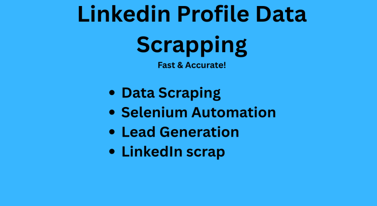 I will scrape LinkedIn profiles to build your ideal contact list
