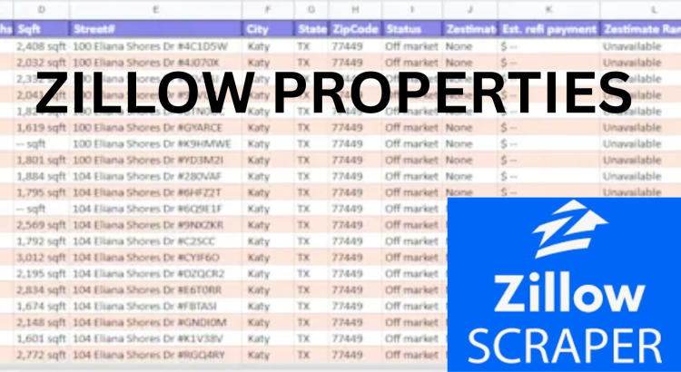I will scrape Zillow real estate records accurately and efficiently