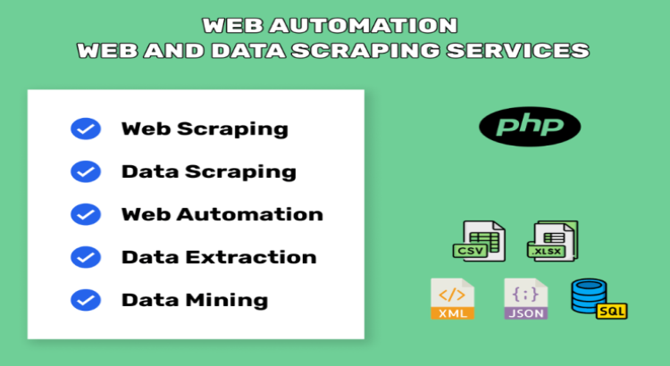You will get web automation and web and data scraping services