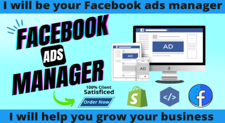 I will be your facebook ads manager.