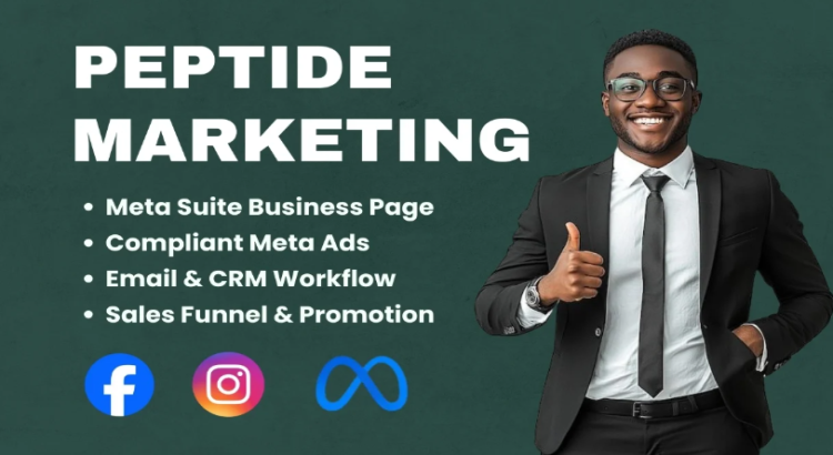 I will setup compliant facebook ads for peptide and nutraceutical supplement brands