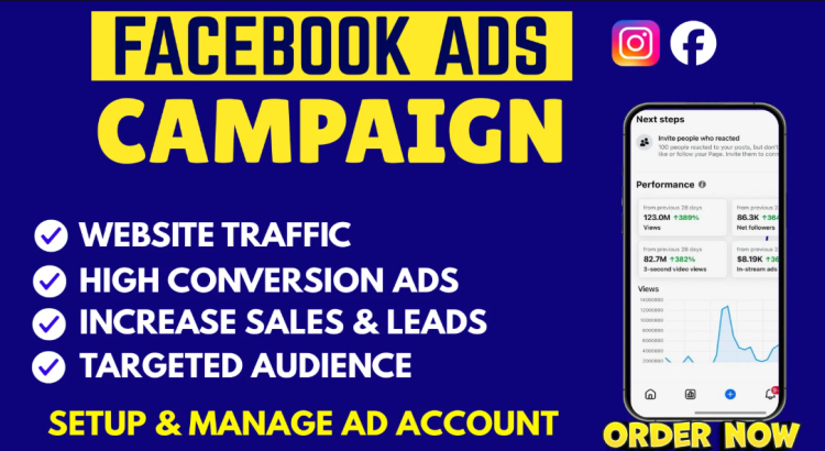 I will do facebook ads campaign , instagram ads campaign